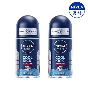 니베아 맨 데오드란트 롤온 쿨앤킥 50ml X 2개