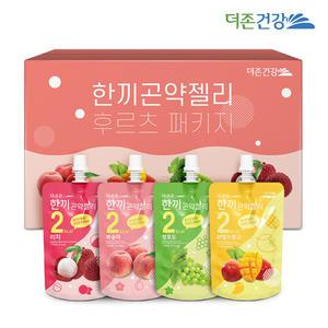 더존건강 한끼곤약젤리 복숭아+망고+청포도+리치 후르츠패키지 각 7P 1박스