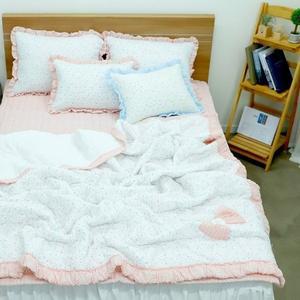 [기타][르헤브] 러블리 에어 뱀부 시어서커 누빔이불 패드세트 (SS/싱글)