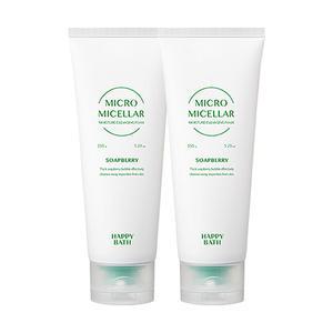 해피바스 마이크로 미셀라 솝베리 모이스춰 클렌징폼150g x2