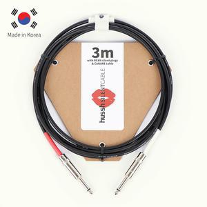 허쉬 사일런트 케이블 3m 블랙 일렉 베이스 기타 케이블 국산 55짹 Hussh Silent