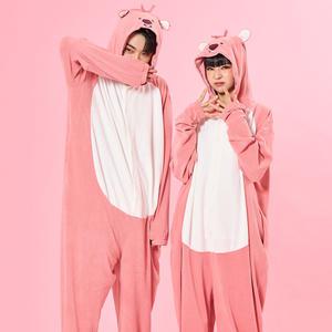 핑크비버잠옷 반티세트 동물잠옷 졸사컨셉 할로윈