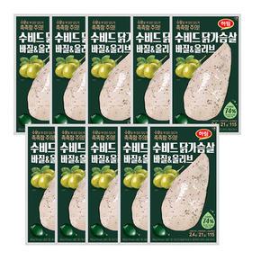 하림 수비드닭가슴살 바질올리브 100g x 10봉