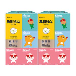 크리넥스 미니 티슈 X 카카오프렌즈 230매 6개입 2팩