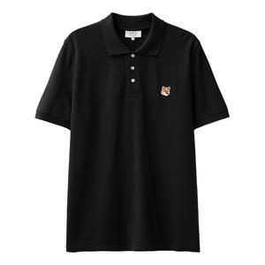 25SS 메종키츠네 폭스헤드 폴로 티셔츠 블랙 LM00208KJ7002 P199