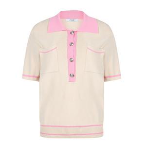 (레코브) 배색 포켓 카라 반팔 니트(LK61C6KN523X)