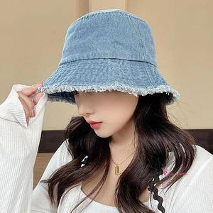 데님버킷햇 모자 벙거지 여성 청벙거지 캠핑 캐주얼 블랙청 연청 청버킷햇 진청 흑청ijk693