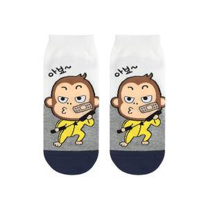[삭스랩]남자발목 패션 스니커즈 캐릭터양말 아뵤 원숭이