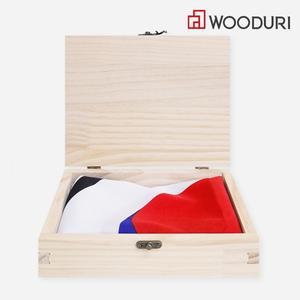우드리 목공체험 태극기 보관함 국기함-힘내라 대한민국 문구 목공 DIY 키트 수업 교육영상