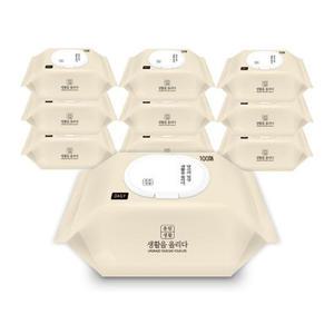 올림생활 두꺼운 엠보싱 고급형 물티슈 캡형 100매 55gsm(10팩/20팩)