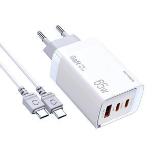 액티몬 GaN 지원 PD 65W 멀티 초고속 충전기 가정용 여행용 PPS C타입 2포트 USB 포트 + CtoC 케이블 포함