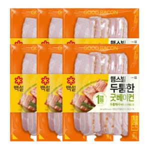 Cj제일제당 햄스빌 두툼한 굿베이컨 340g 6개