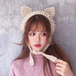 [기타]귀달이 놀이공원 겨울 학생모자 귀여운 니트귀마개