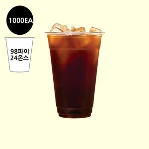 아이스컵 투명 98파이 24온스 플라스틱 PET 1000개 카페 베이커리 커피전문점 테이크아웃