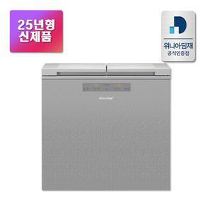 [위니아][인증점] 25년형 딤채 2도어 153L 뚜껑형 김치냉장고 EDL16KBWRST1 루센트 실버