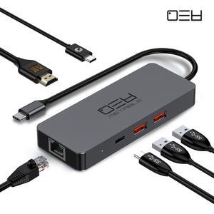 메타블 USB 3.2 Gen2 C타입 6포트 멀티 허브 / 노트북 맥북 아이패드 태블릿 C to HDMI PD충전 랜 포트 확장
