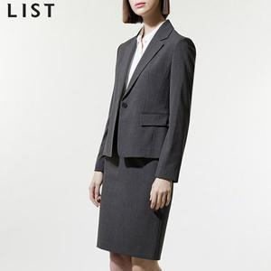 [리스트]2SET [리스트(LIST)] 클래식 원버튼 재킷 백 슬릿 H라인 스커트 2종세트