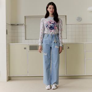 [롯데백화점]에고이스트 [BLUE LABEL] 리벳 포인트 디스트로이드 데님팬츠 (ER2ODP06)