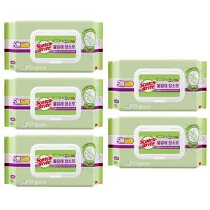 3M 스카치브라이트 베이직 물걸레 청소포 더블액션 플러스 표준형 30매 x 5팩