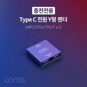 Type C 전원 Y형 젠더, Input/Output x 2, 듀얼