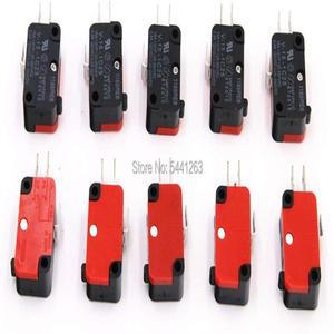 10Pcs 125V/250V 16A 전자 레인지 도어 아케이드 체리 버튼 SPDT NO 마이크로 스위치 V-15-1C25 리미트