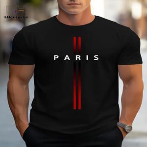 여자워터레깅스 남자워터레깅스 래쉬가드바지 남성용 면 100% 여름 루즈 사이즈 PARIS 레터 그래픽 프린트