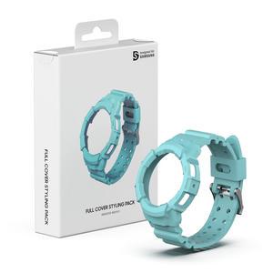 삼성 정품 갤럭시 워치4 워치5 44mm 풀커버 스트랩 스타일링팩 민트 / GP-TOR915SAAMK