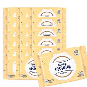 크리넥스 마이비데 키즈 캡 40매 18팩 화장실 비데 물티슈