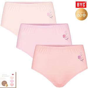 BYC60수프리미엄교직원단맥시여삼각팬티3매입 WCP5332
