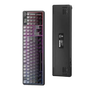 [정품] *바로출고 AULA 독거미 F108pro 기계식 키보드 3모드 풀배열 스마트 GIF 스크린 8000mAh 다이얼
