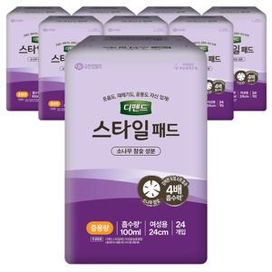 디펜드 스타일 패드 여성 참숯 중용량 24개입 8팩