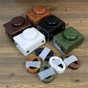 소니 ZV-1F ZV1F ZV-1 ZV1용 PU 가죽 카메라 가방 케이스 스트랩 포함 전신 커버