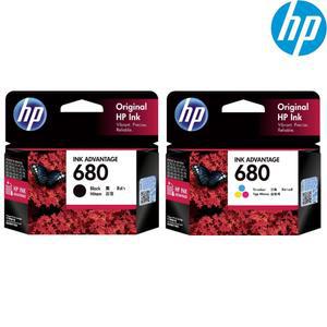 HP F6V26AA F6V27AA 세트 (정품) NO.680 검정+컬러 잉크/DC