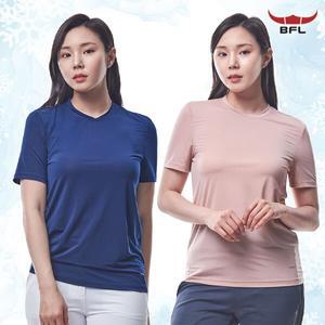 BFL 아이스쉐이크 여름 여성 기능성 냉감 데일리 라운드 반팔 쿨 티셔츠(W5ST1