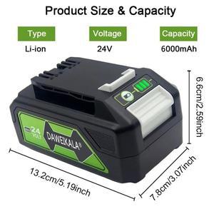 호환 BAG708 29852 Greenworks용 모든 29842 29322 G24B2 21342 0Ah 배터리 이온 도구의 장치 6 교체 24V