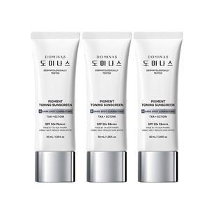 태극제약 도미나스 선크림 피그먼트 트라넥삼산 토닝 선스크린 40ml 3개