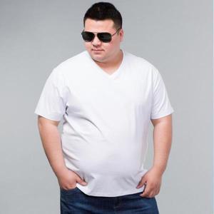 남성용 빅 티셔츠, 반팔, V넥, 캐주얼, 블랙, 그레이, 화이트, 라지 사이즈, 8XL, 10XL, 12XL