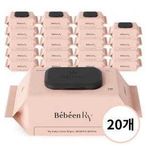 베베앙 고평량 로얄 물티슈 70매 캡 20팩