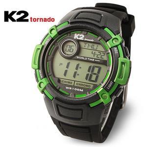 [K2 tornado] 월드타임 방수 전자 남성 군대 군인시계 K2-024-GR