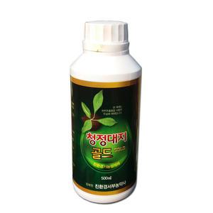 청정대지골드500ml  (농약 제초제 아님) 잡초제거 잡초관리 아파트보드블럭 운동장 토끼풀 크로바 바랭이 냉이 쑥 광대나물 제비꽃 망초 제거
