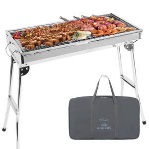 꾸버스 스탠다드 바베큐그릴 접이식 스탠드형 야외 캠핑용 휴대용 펜션용 숯불 그릴 스텐 BBQ