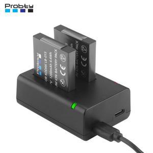 LB-015 배터리 및 2 채널 USB 충전기 KODAK PIXPRO WPZ2 견고한 방수 디지털 카메라용 1200mAh