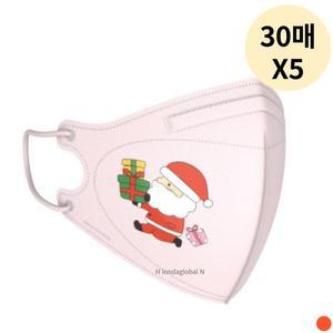 어린숨 아기 마스크 크리크마스 산타 초초소형 30매X5