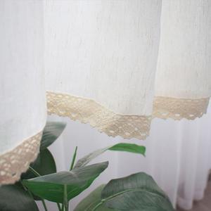 [BZI1G969_51AP]린넨 레이스 바란스 커튼150x45cm