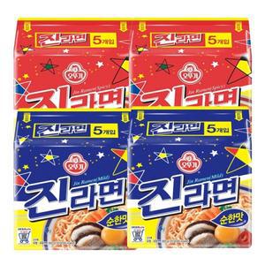 오뚜기 봉지라면 혼합 20봉(진라면 매운맛 10봉+진라면 순한맛 10봉)