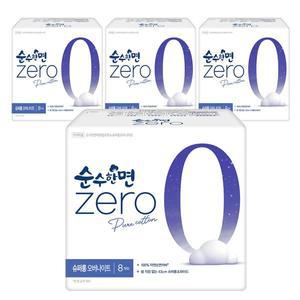 [깨끗한나라]순수한면 제로zero 슈퍼롱 오버나이트 8개입x4팩