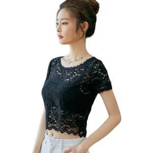 라틴망사 레이스칠부 라인댄스복 상의