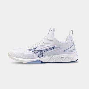 미즈노 MIZUNO 배드민턴화 웨이브 루미너스3 화이트블루 V1GA242196 탁구 스쿼시 배구 인도어 실내스포츠