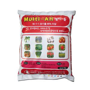 멀티올10kg 고추 배추 마늘 양파 수박 참외 오이 시설하우스 텃밭 기비용 추비용 겸용 유박 웃거름 밑거름 비료 퇴비 과수 잔디 벚 느티 팽 비료 수목 소나무