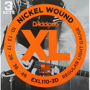 [스쿨뮤직]다다리오 일렉기타줄 3셋트 EXL110 3D (010-046)